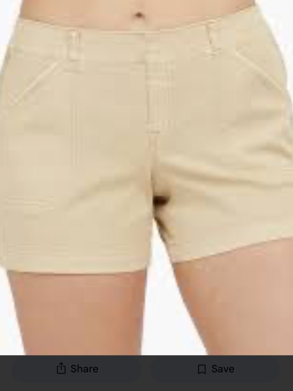 SPANX light tan Stretch twill shorts‎ XS